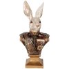 Clayre & Eef 6PR5498 Décoration Buste Lapin Blanc Rouge 23x16x50 cm