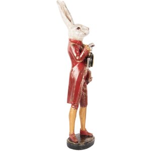 Clayre & Eef 5PR0160 Déco Lapin Beige Rouge Or...