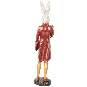 Clayre & Eef 5PR0160 Déco Lapin Beige Rouge Or 17x17x72 cm