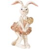 Clayre & Eef 6PR5094 Déco Lapin Beige Doré 8x6x14 cm Style campagne