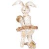 Clayre & Eef 6PR5094 Déco Lapin Beige Doré 8x6x14 cm Style campagne