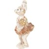 Clayre & Eef 6PR5094 Déco Lapin Beige Doré 8x6x14 cm Style campagne