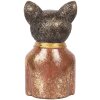 Clayre & Eef 6PR5096 Buste déco chat brun rouge 13x11x23 cm