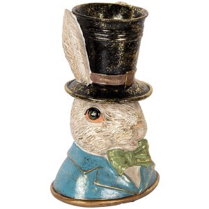 Clayre & Eef 6PR5135 Décoration Lapin bleu vert 19x15x29 cm