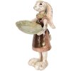 Clayre & Eef 6PR5136 Décoration Lapin avec bol blanc or 15x15x29 cm