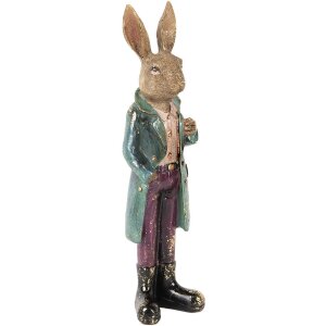 Clayre & Eef 6PR5486 Déco Lapin brun vert...