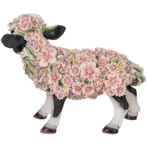 Clayre & Eef 6PR5110 Décoration Vache noir blanc rose 41x19x33 cm