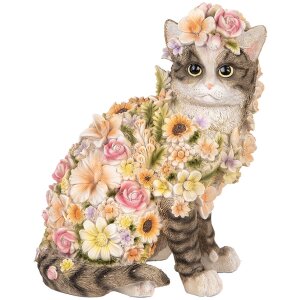 Clayre & Eef 6PR5111 Décoration Chat Gris Rose...