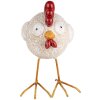 Clayre & Eef 6PR5251 Décoration Poulet blanc rouge 14x9x15 cm style rustique