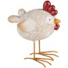 Clayre & Eef 6PR5251 Décoration Poulet blanc rouge 14x9x15 cm style rustique