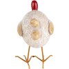 Clayre & Eef 6PR5251 Décoration Poulet blanc rouge 14x9x15 cm style rustique