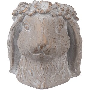 Clayre & Eef 6TE0556M Pot de fleurs lapin beige or...