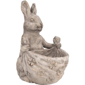 Clayre & Eef 6TE0559 Pot de fleurs Lapin Gris Beige...