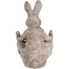 Clayre & Eef 6TE0559 Pot de fleurs Lapin Gris Beige 20x24x31 cm