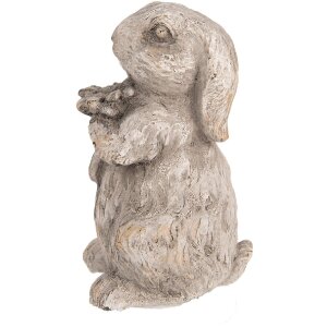 Clayre & Eef 6TE0560 Pierre décorative Lapin Gris 10x9x15 cm