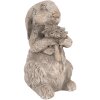 Clayre & Eef 6TE0560 Pierre décorative Lapin Gris 10x9x15 cm