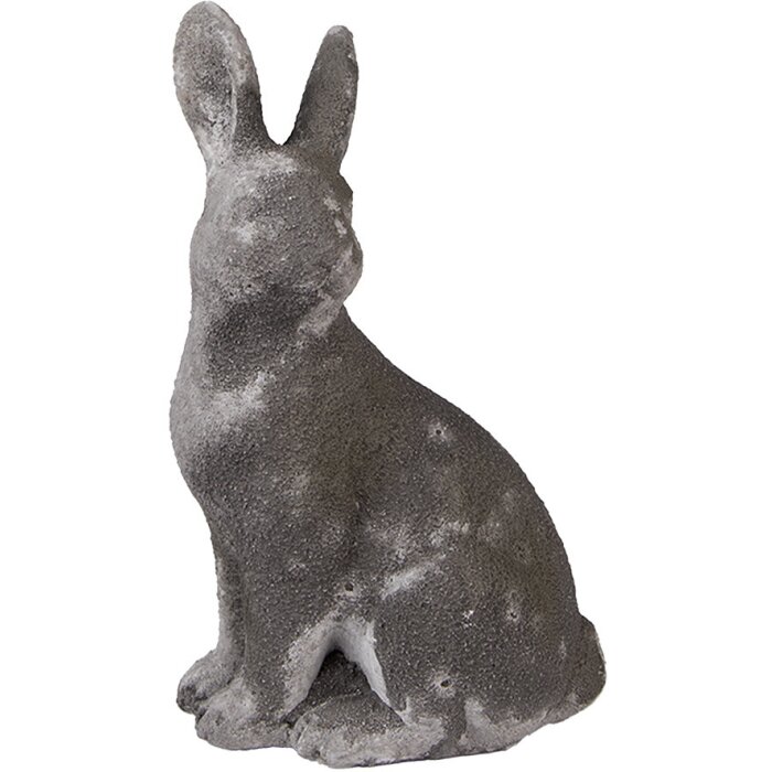 Clayre & Eef 6TE0565 Déco lapin pierre gris 14x10x23 cm Style antique