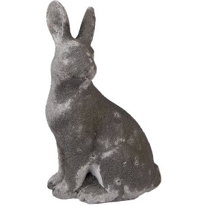 Clayre & Eef 6TE0565 Déco lapin pierre gris 14x10x23 cm Style antique