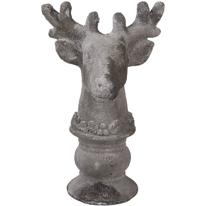 Clayre & Eef 6TE0568 Décoration Cerf Pierre Grise 17x14x26 cm