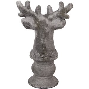 Clayre & Eef 6TE0568 Décoration Cerf Pierre Grise 17x14x26 cm