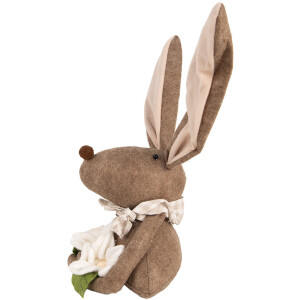 Clayre & Eef TW0617 Décoration Lapin Marron 20x17x41 cm style rustique