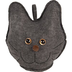 Clayre & Eef TW0619 Dekoration Katze Grau 20x14x22 cm