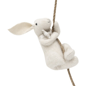 Clayre & Eef TW0620 Décor Lapin blanc 8x9x16/50 cm