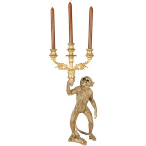 Clayre & Eef 5PR0145 Chandelier Singe doré 30x22x60 cm