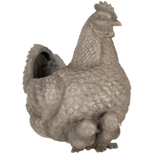 Clayre & Eef 6PR5447 Pot de fleurs Poulet Gris...