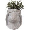 Clayre & Eef 6TE0556L Pot de fleurs lapin beige or 21x20x22 cm