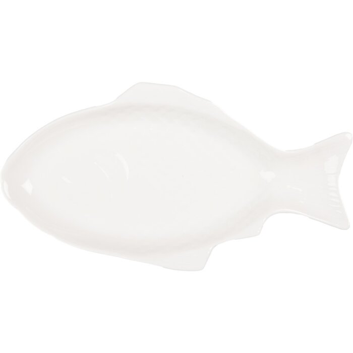 Clayre & Eef 6CEBO0199L Bol poisson blanc 48x26x5 cm 925 ml