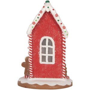 Clayre & Eef 66031 Décoration Maison avec LED 14x14x22 cm Maison de Noël