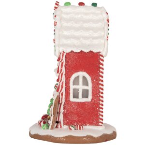 Clayre & Eef 66031 Décoration Maison avec LED 14x14x22 cm Maison de Noël