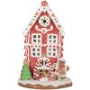 Clayre & Eef 66031 Décoration Maison avec LED 14x14x22 cm Maison de Noël