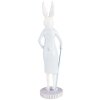 Clayre & Eef 6PR5199 Décoration Lapin blanc bleu Ø 10x40 cm