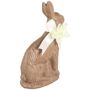 Clayre & Eef 6PR5202 Décoration Lapin Polyrésine Marron Blanc 9x4x13 cm