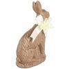 Clayre & Eef 6PR5202 Décoration Lapin Polyrésine Marron Blanc 9x4x13 cm