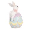 Clayre & Eef 6PR5210 Décoration Lapin sur œuf 9x9x17 cm