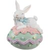 Clayre & Eef 6PR5212 Décoration Lapin sur œuf 11x9x15 cm