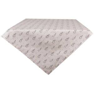 Clayre & Eef BNS01 Nappe 100x100 cm Beige Gris Motif...