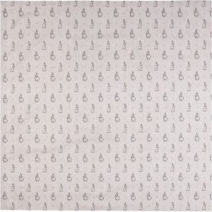 Clayre & Eef BNS01 Nappe 100x100 cm Beige Gris Motif lapin Campagne