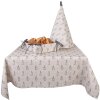 Clayre & Eef BNS01 Nappe 100x100 cm Beige Gris Motif lapin Campagne