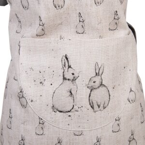 Clayre & Eef BNS41K Tablier enfant motif lapin beige 56x48 cm