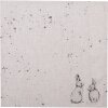 Clayre & Eef BNS43 Set de 6 serviettes de table 40x40 cm Beige Gris Motif lapin