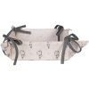 Clayre & Eef BNS47 Panier à pain 35x35x8 cm Beige Gris avec motif de lapin