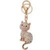 Juleeze JZKC0165 Porte-clés or chat avec strass 4x2x7 cm