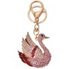 Juleeze JZKC0171 Porte-clés cygne or rose strass 5x2x6 cm