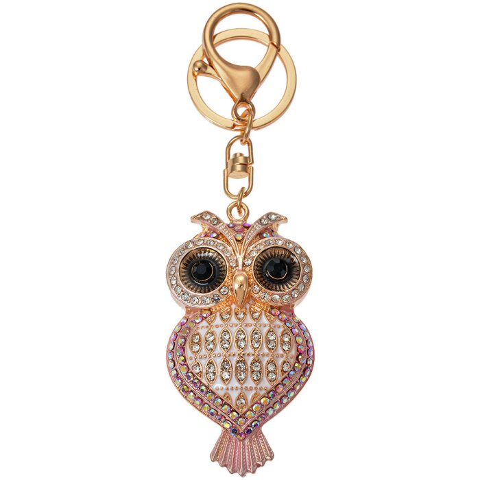 Juleeze JZKC0173 Porte-clés hibou or 4x2x7 cm avec mousqueton