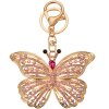 Juleeze JZKC0176 Porte-clés papillon doré rose 6x2x8 cm