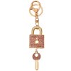 Juleeze JZKC0180 Porte-clés rose doré avec cristaux 4x2x5 cm